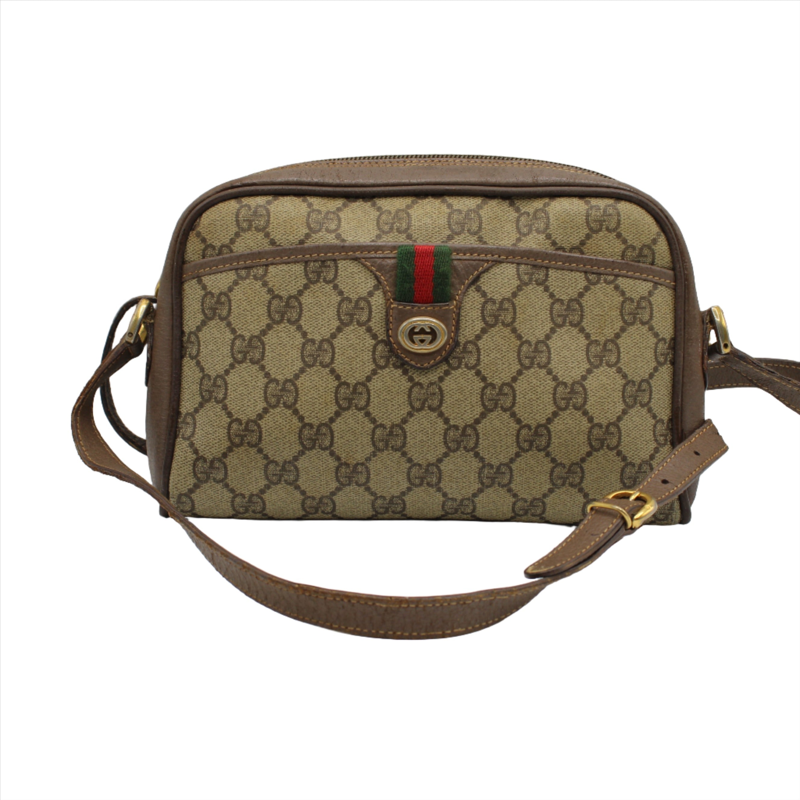 Gucci Brown GG Supreme Ophidia Monogram Canvas Crossbody Bag