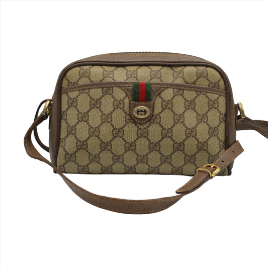 Gucci Brown GG Supreme Ophidia Monogram Canvas Crossbody Bag small