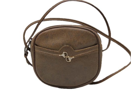 Gucci Brown Leather Horsebit 1955 Crossbody Shoulder Bag