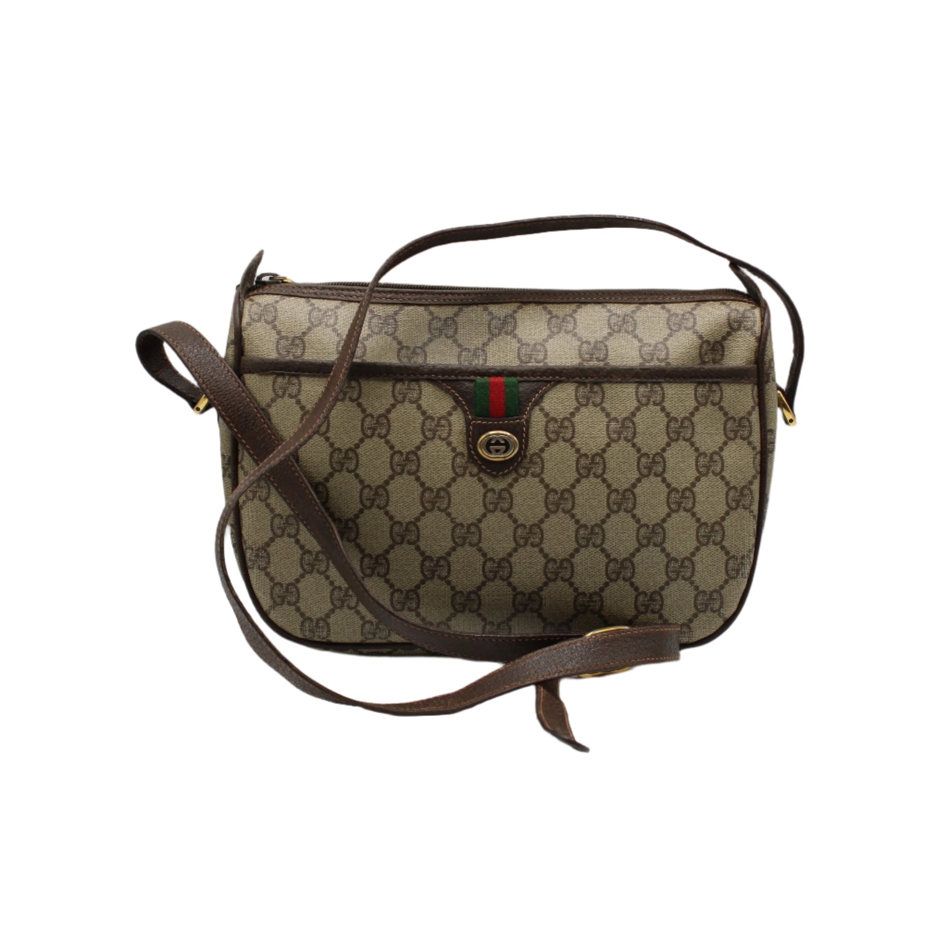 Gucci Ophidia GG Supreme Brown Monogram Canvas Crossbody Bag