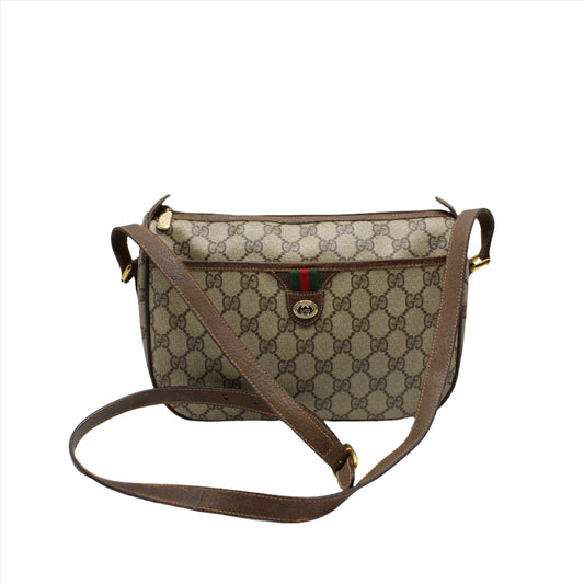 Gucci Petite Brown GG Sherry Line Ophidia Crossbody Bag