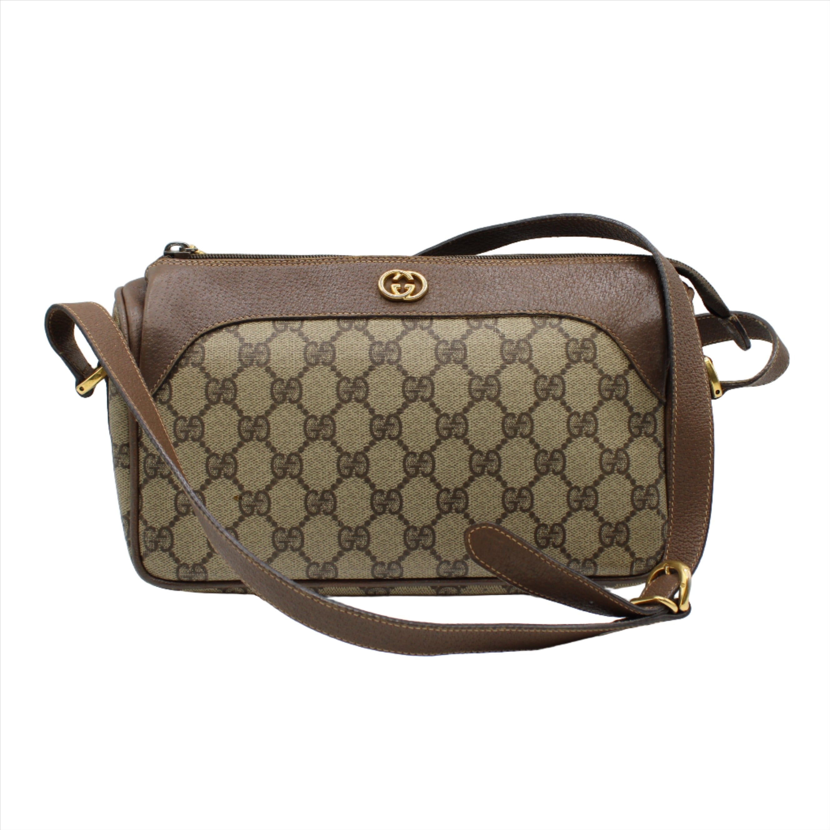 Gucci Petite Brown GG Supreme Monogram Crossbody Bag