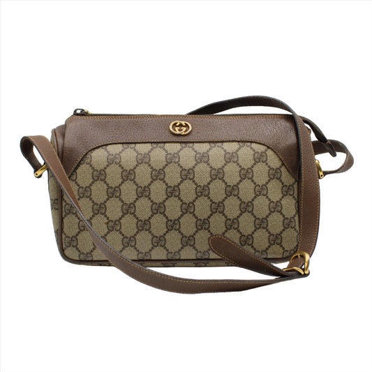 Gucci Petite Brown GG Supreme Monogram Crossbody Bag front