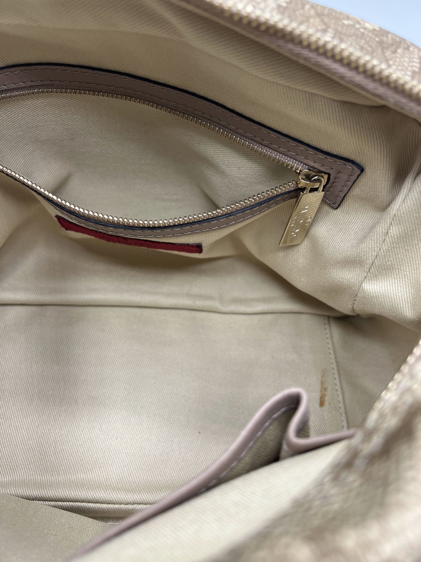 Valentino Garavani Beige Lace Overlay Crossbody Bag