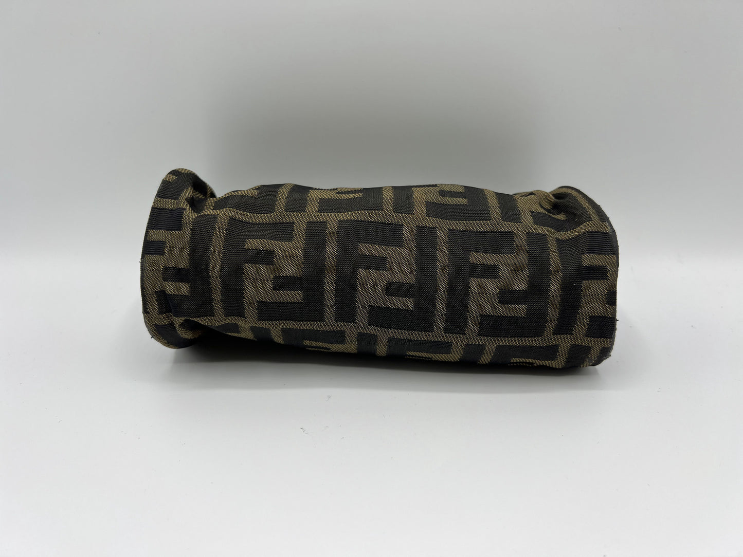 Fendi Bag Zucca Brown Canvas Cylinder Mini Vintage
