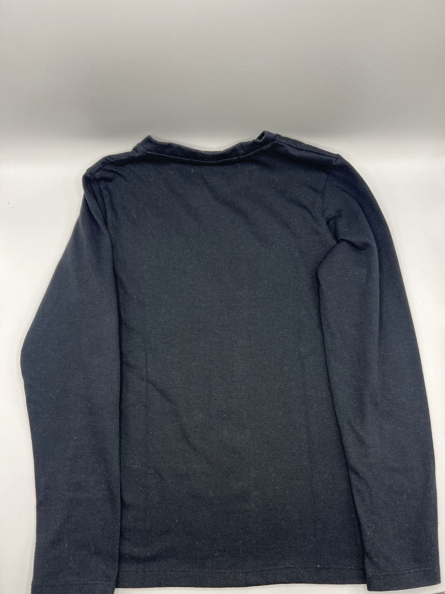 Yves Saint Laurent Black Cotton Long Sleeve YSL T-Shirt