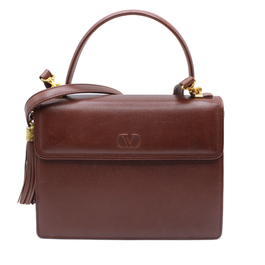 Valentino Garavani Brown Two Way Kelly Crossbody Leather Bag