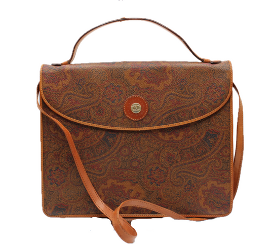 Valentino Garavani Business Case Bag Paisley Leather