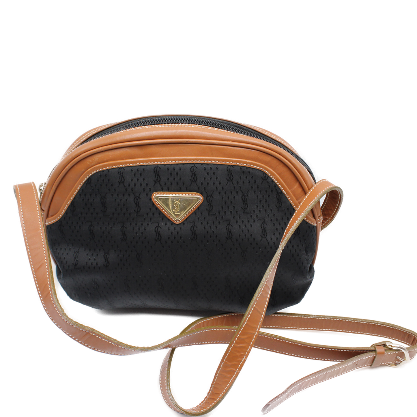 Yves Saint Laurent Black Canvas Crossbody Bag