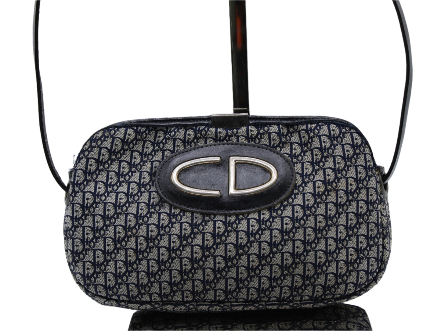 Christian Dior Mini Shoulder Bag Trotter Pattern Leather Strap