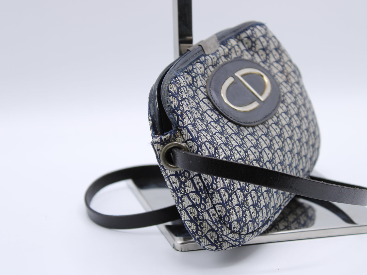 Christian Dior Mini Shoulder Bag Trotter Pattern Leather Strap