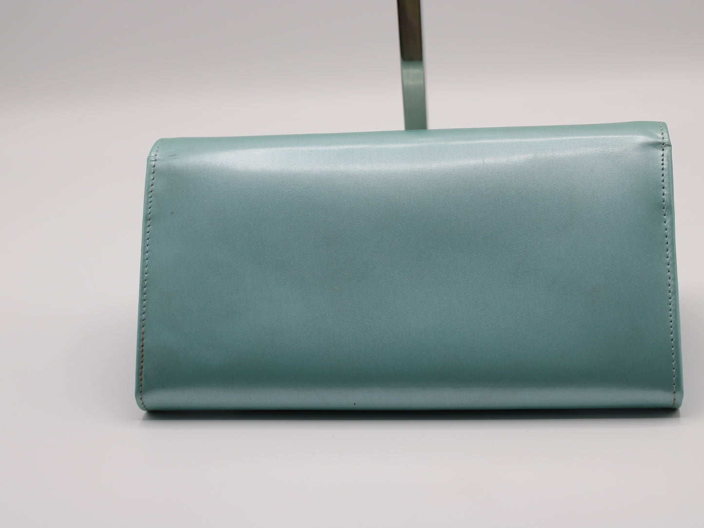 Christian Dior Continental Wallet Turquoise Patent Leather  Vintage