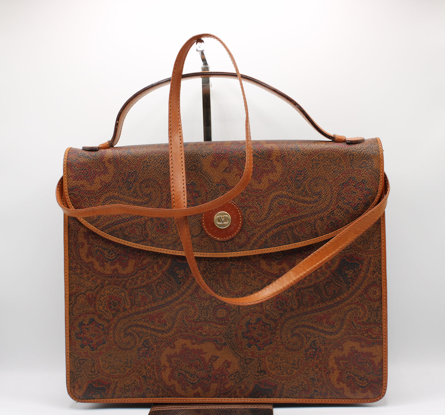 Valentino Garavani Business Bag Paisley Leather Vintage