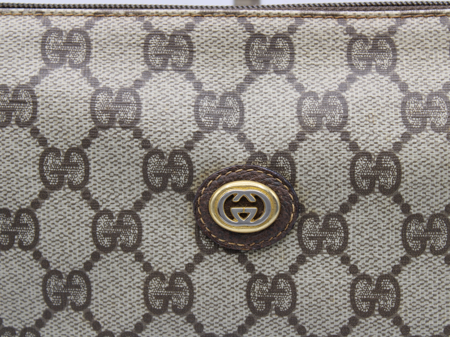 Gucci Clutch Supreme GG Brown Vintage