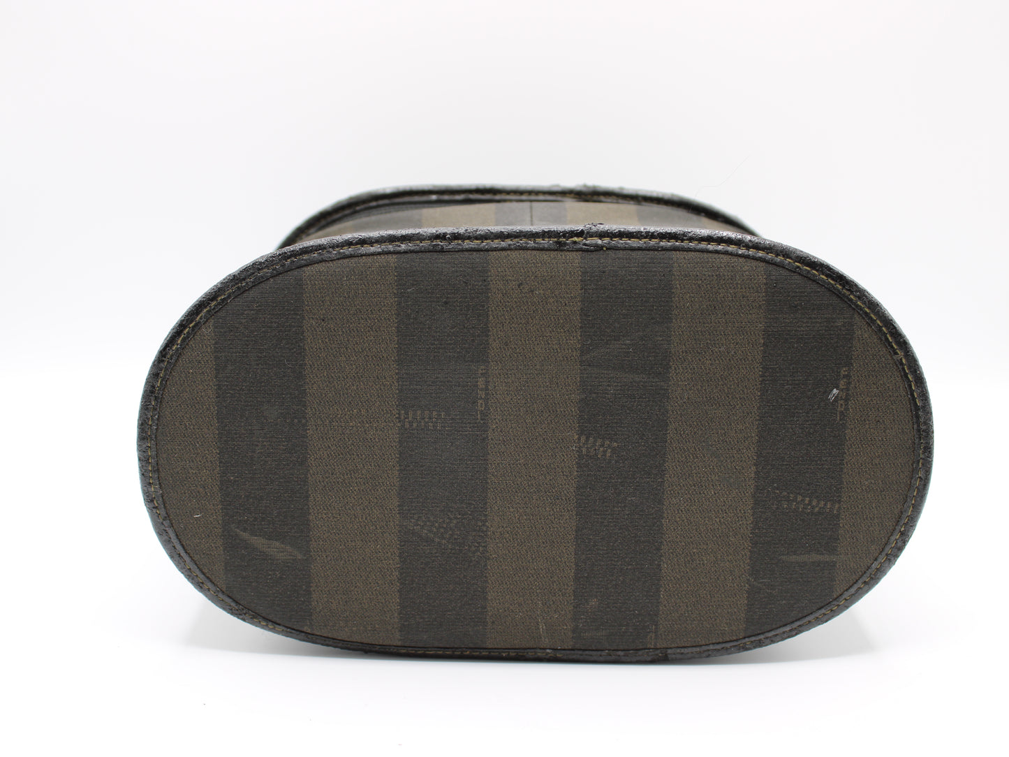 Fendi Pequin Pattern Cosmetic Case Vintage