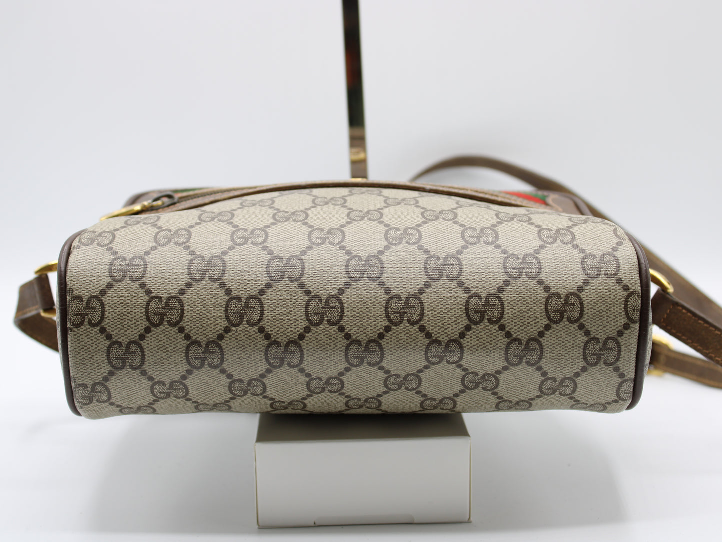 Gucci Ophidia GG Web Sherry Line Pattern Canvas Crossbody Bag Vintage