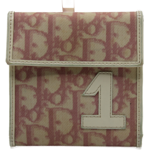 Dior #1 Pink CD Wallet Vintage front view