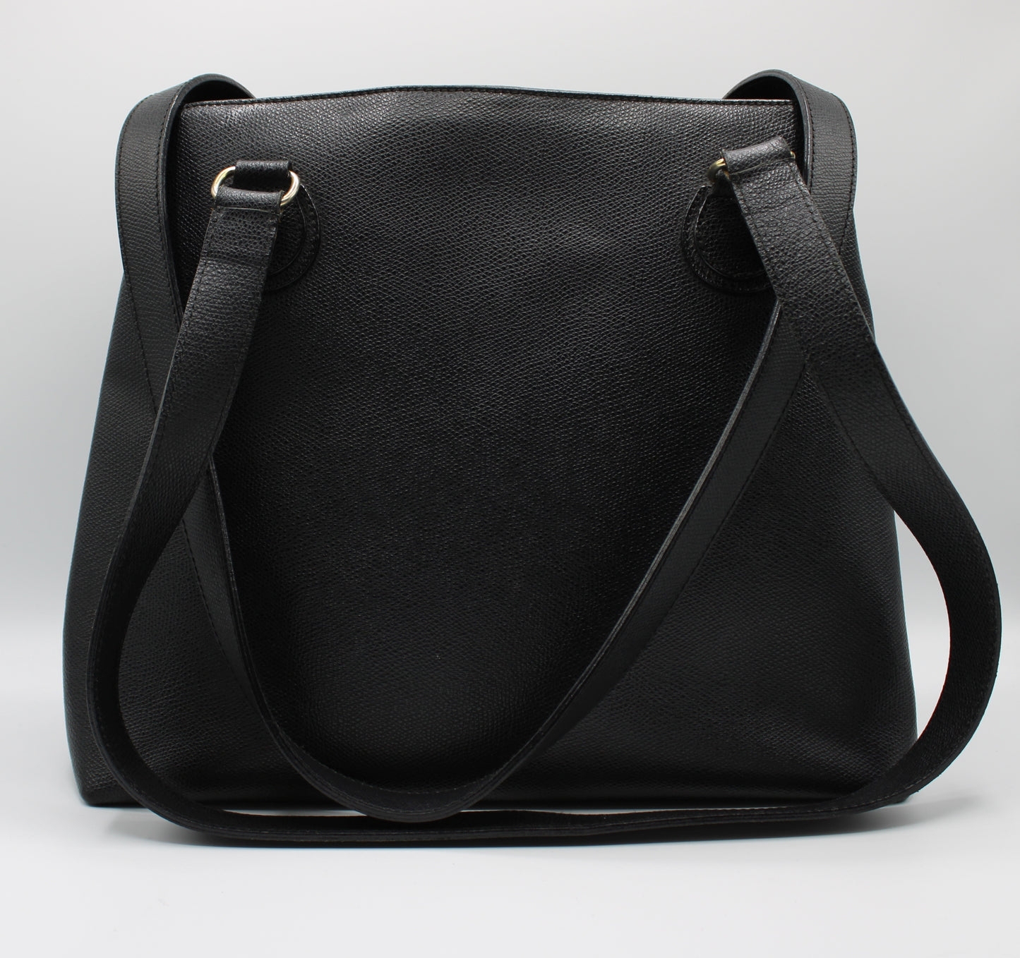 Valentino Garavani Shoulder Bag in Classic Black Saffiano Leather V Logo back view