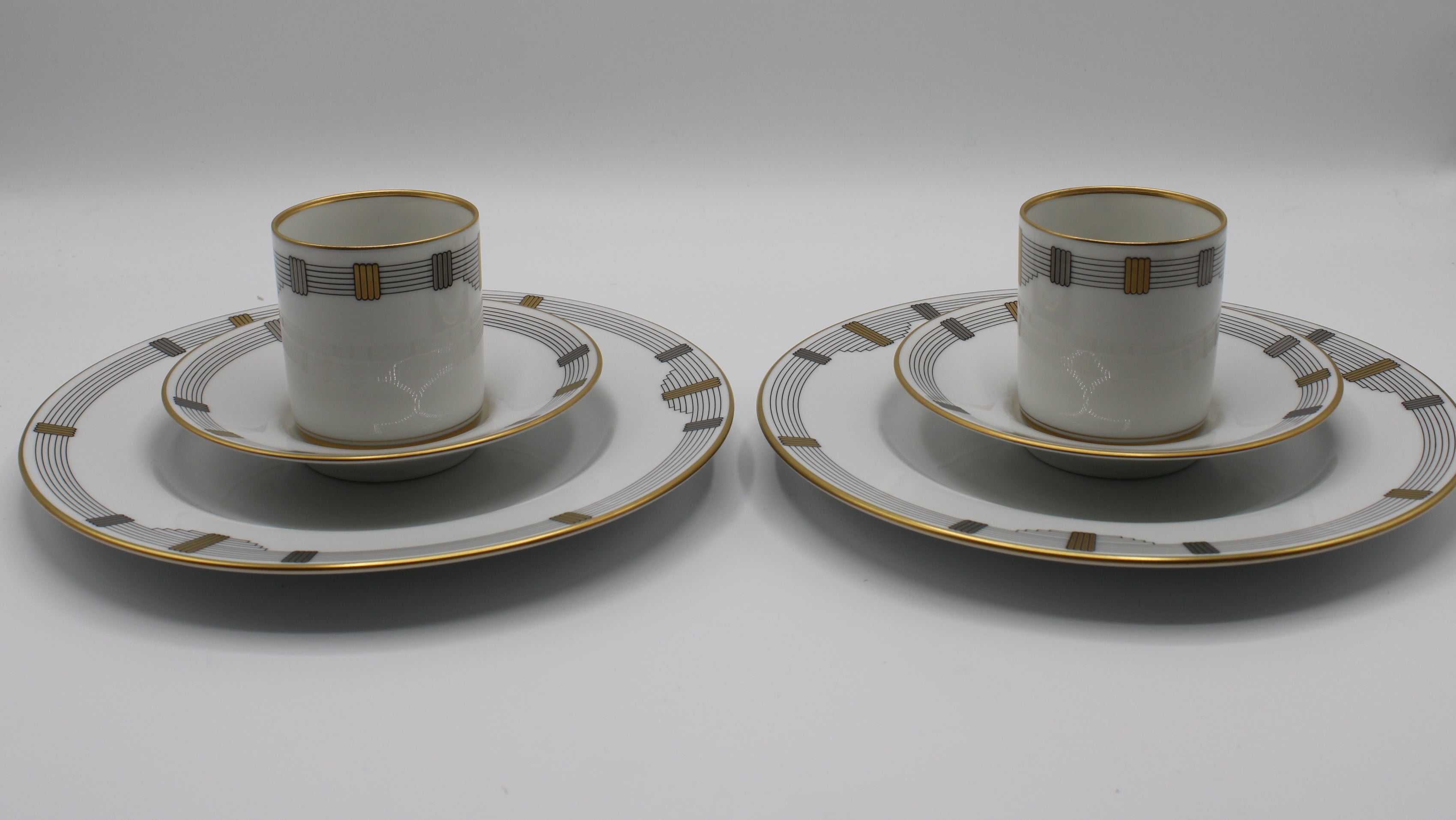 Christian Dior Godron Demitasse Porcelain Set NIB Old Stock