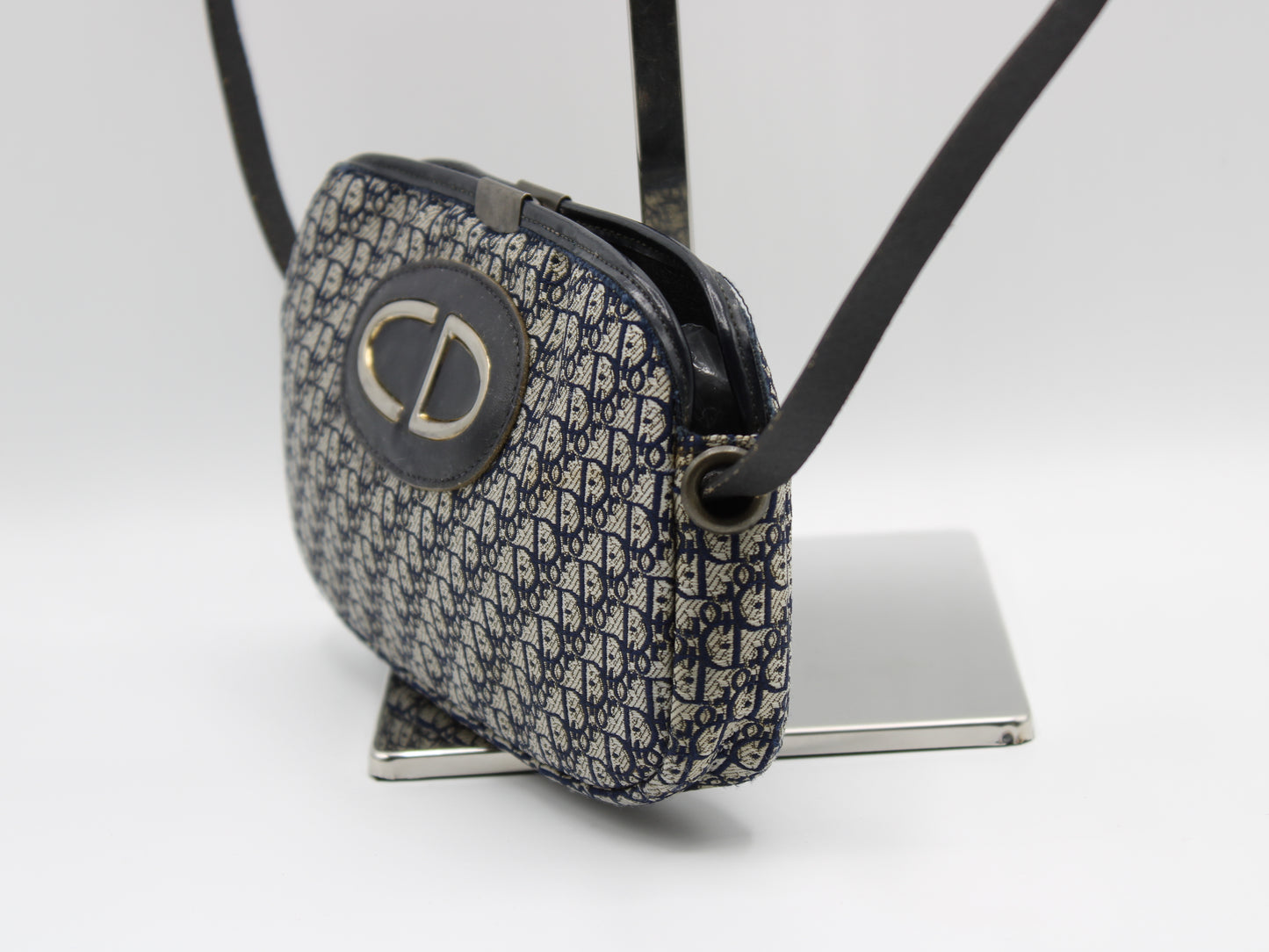 Christian Dior Mini Shoulder Bag Trotter Pattern Leather Strap