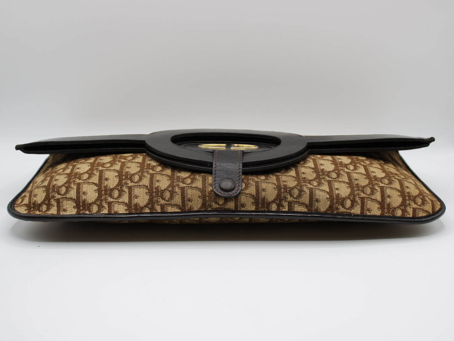 Christian Dior Fold-Over Monogram Clutch Bag Vintage