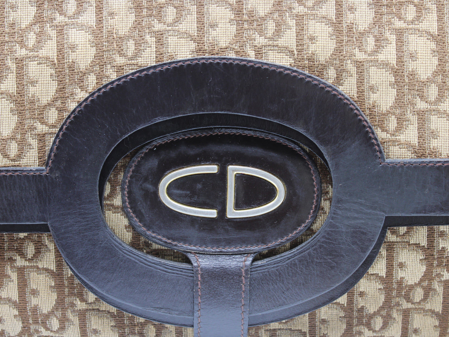 Christian Dior Fold-Over Monogram Clutch Bag Vintage