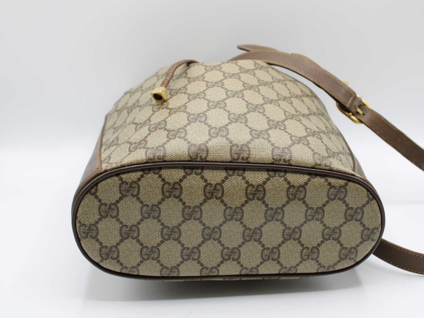 Gucci Ophidia Crossbody Brown Leather Bucket Bag Vintage