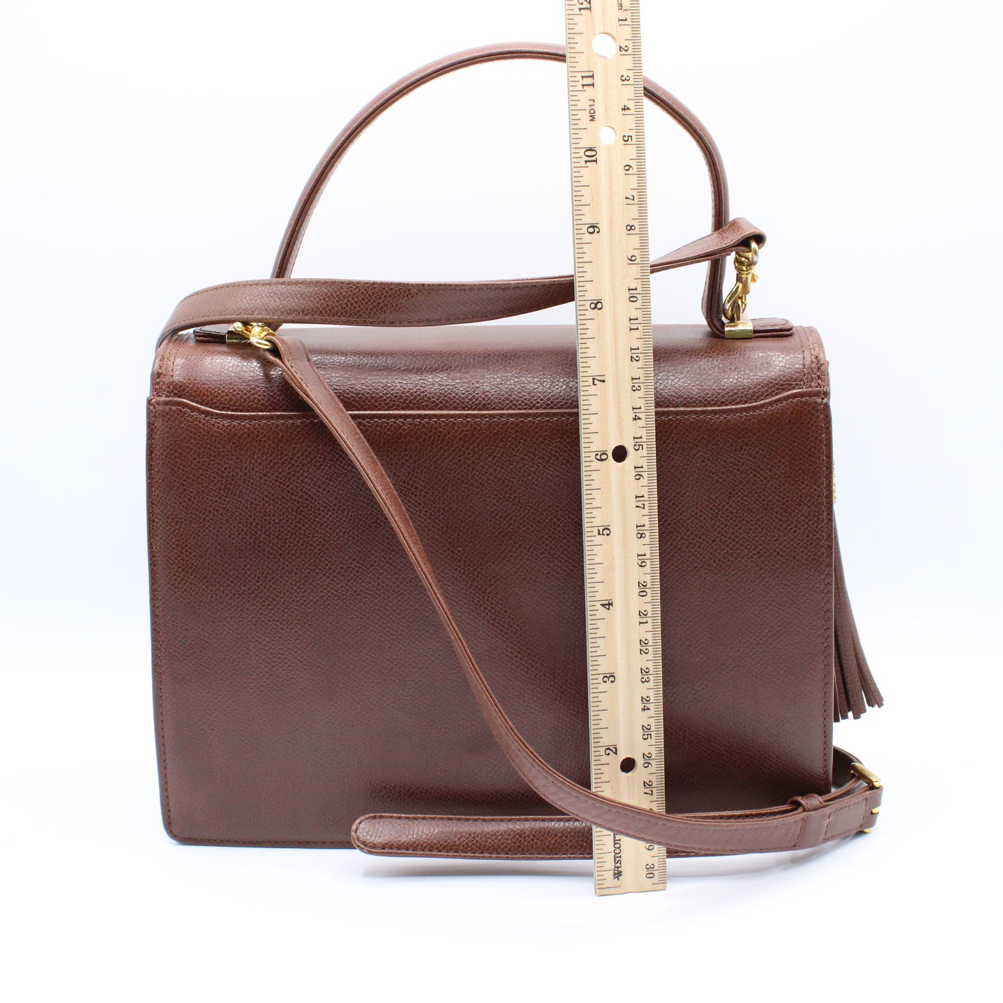 Valentino Garavani Brown Two Way Kelly Crossbody Leather Bag Vintage #2