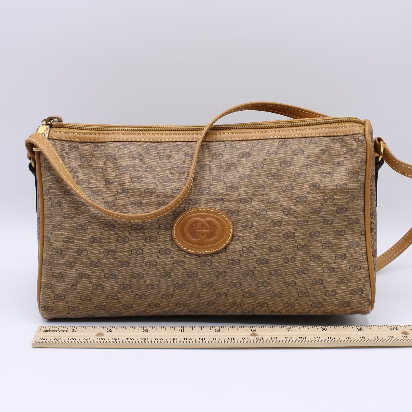 Gucci Micro Small GG Canvas Triangular Crossbody Bag Vintage