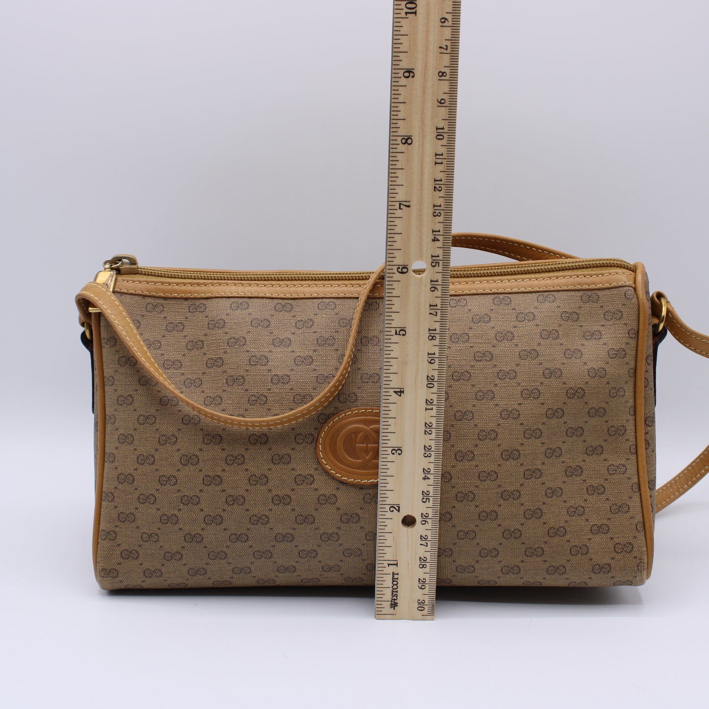 Gucci Micro Small GG Canvas Triangular Crossbody Bag Vintage