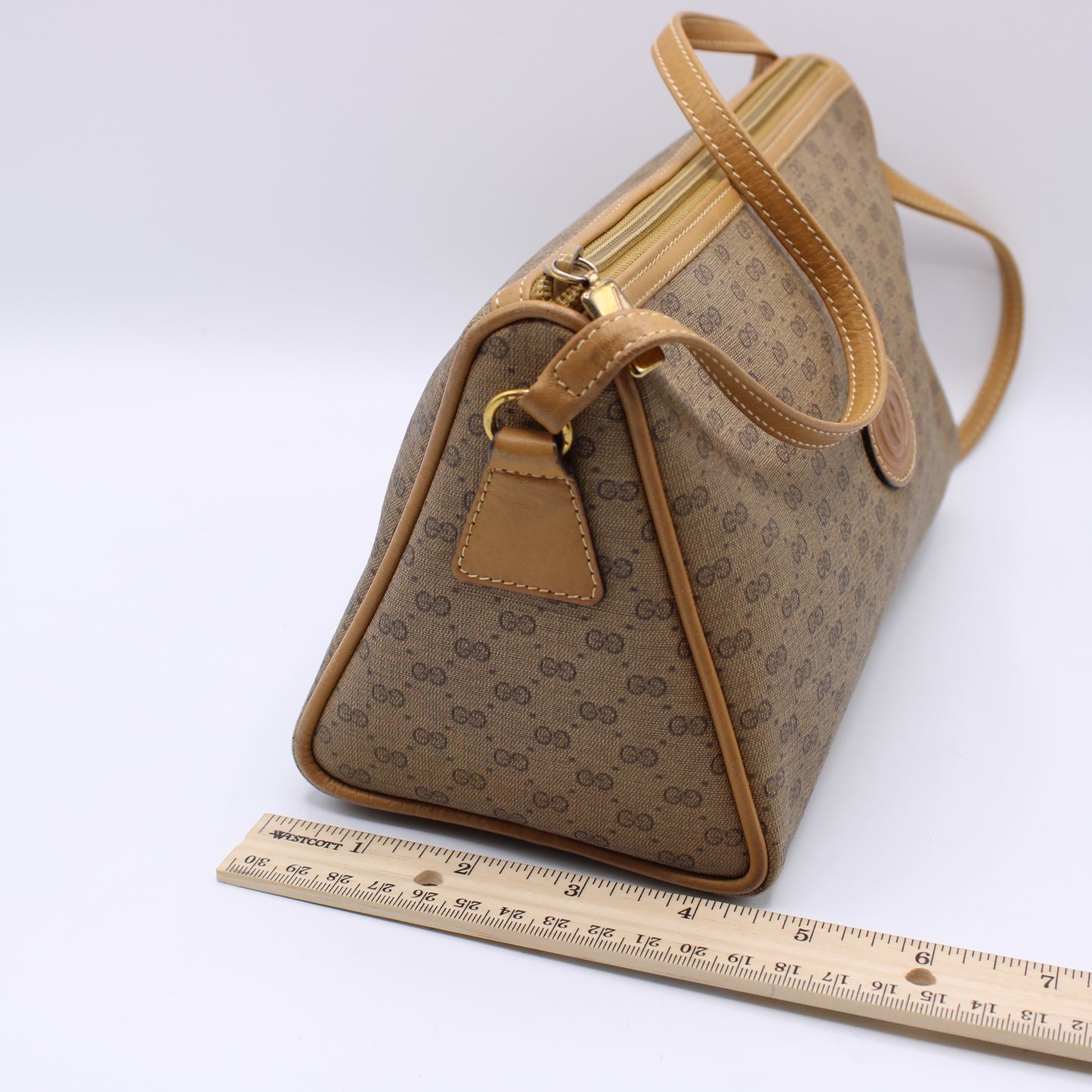 Gucci Micro Small GG Canvas Triangular Crossbody Bag Vintage