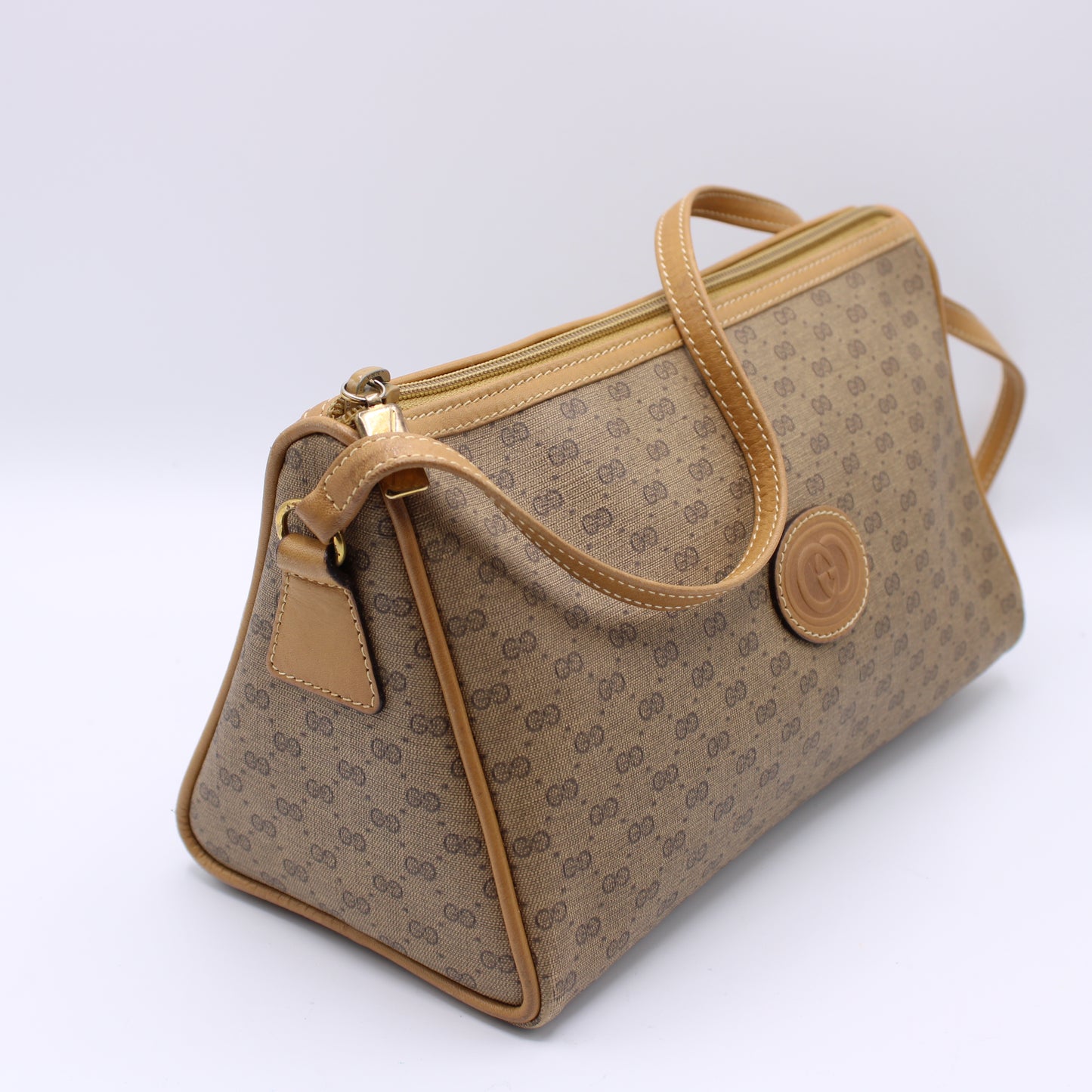 Gucci Micro Small GG Canvas Triangular Crossbody Bag Vintage