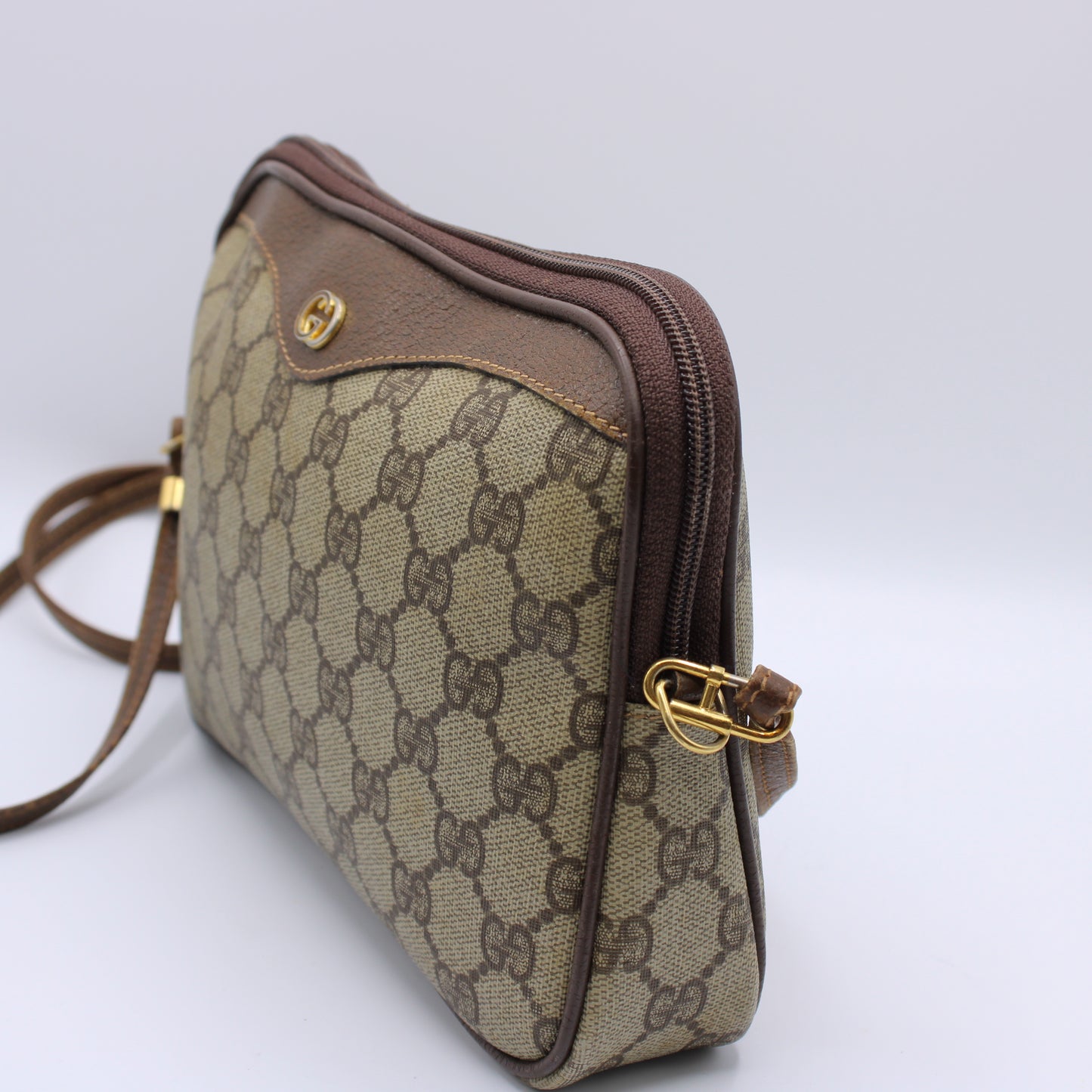 Gucci Ophidia Brown GG Canvas Shoulder Crossbody Bag Vintage