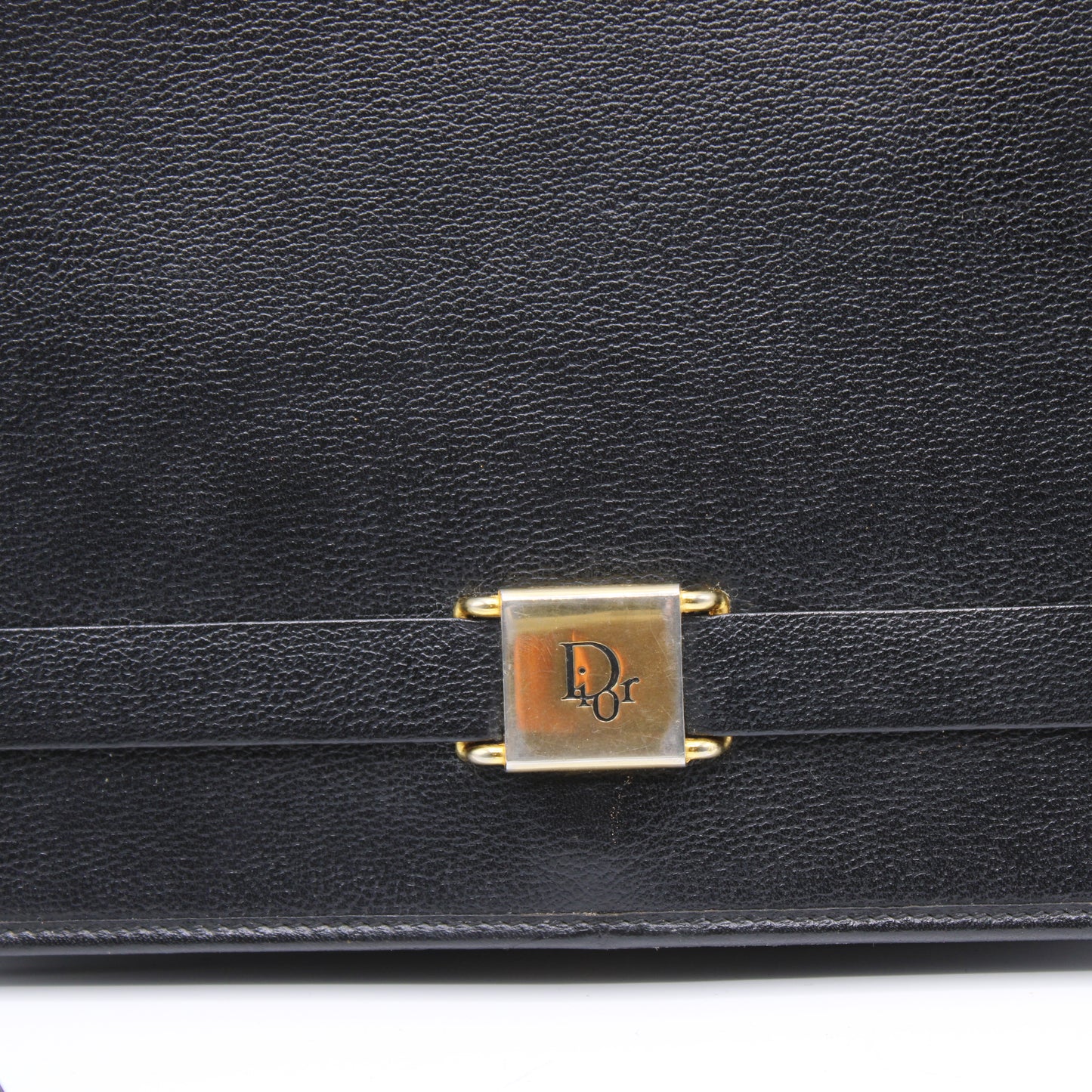 Christian Dior Opera Classic Black Leather Crossbody Bag Vintage