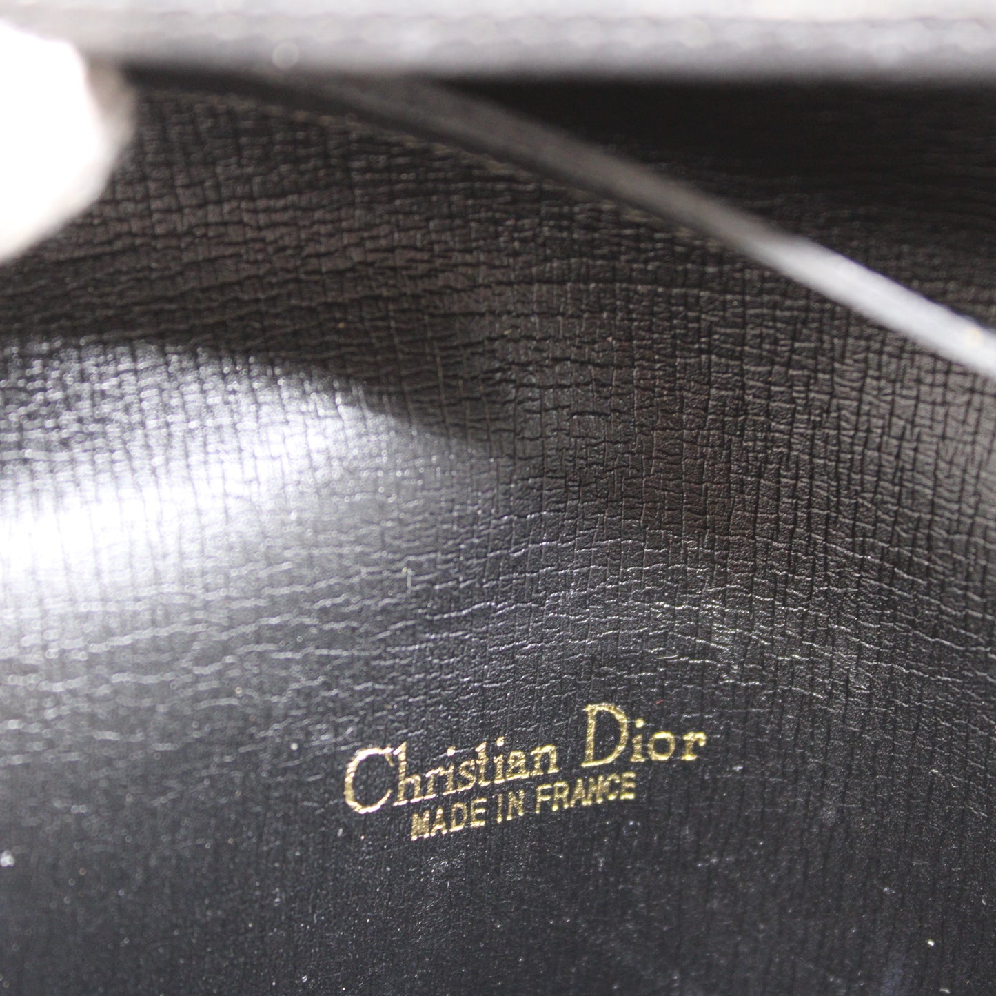 Christian Dior Opera Classic Black Leather Crossbody Bag Vintage