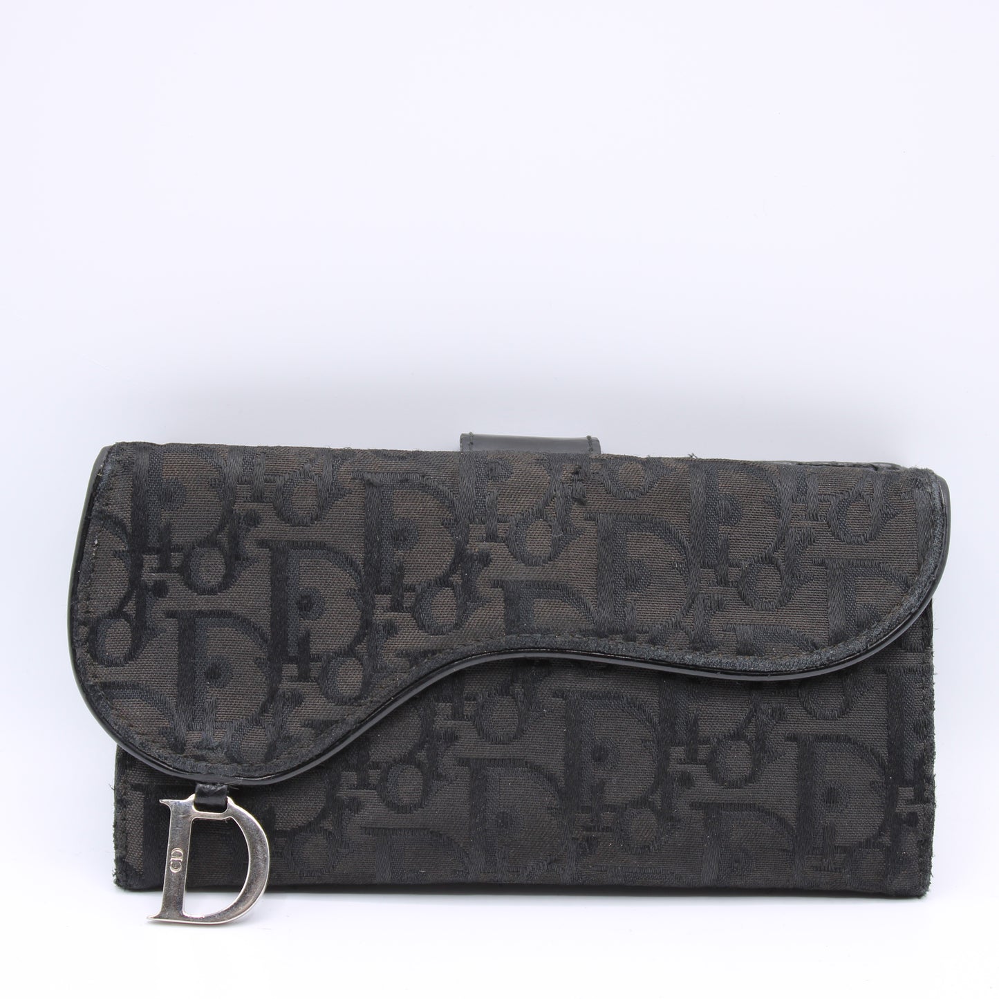 Christian Dior Saddle Black Continental Wallet