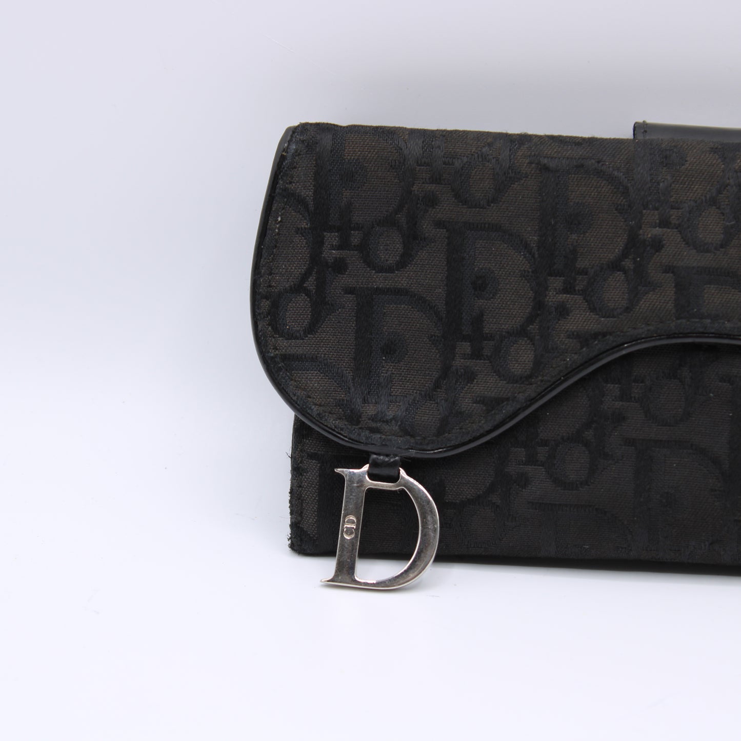 Christian Dior Saddle Black Continental Wallet