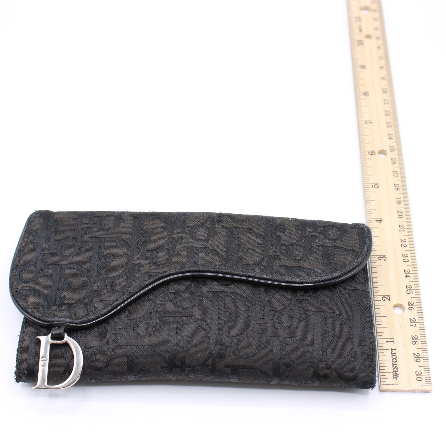 Christian Dior Saddle Black Continental Wallet