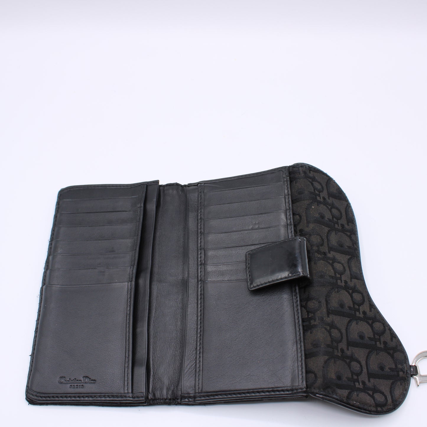 Christian Dior Saddle Black Continental Wallet