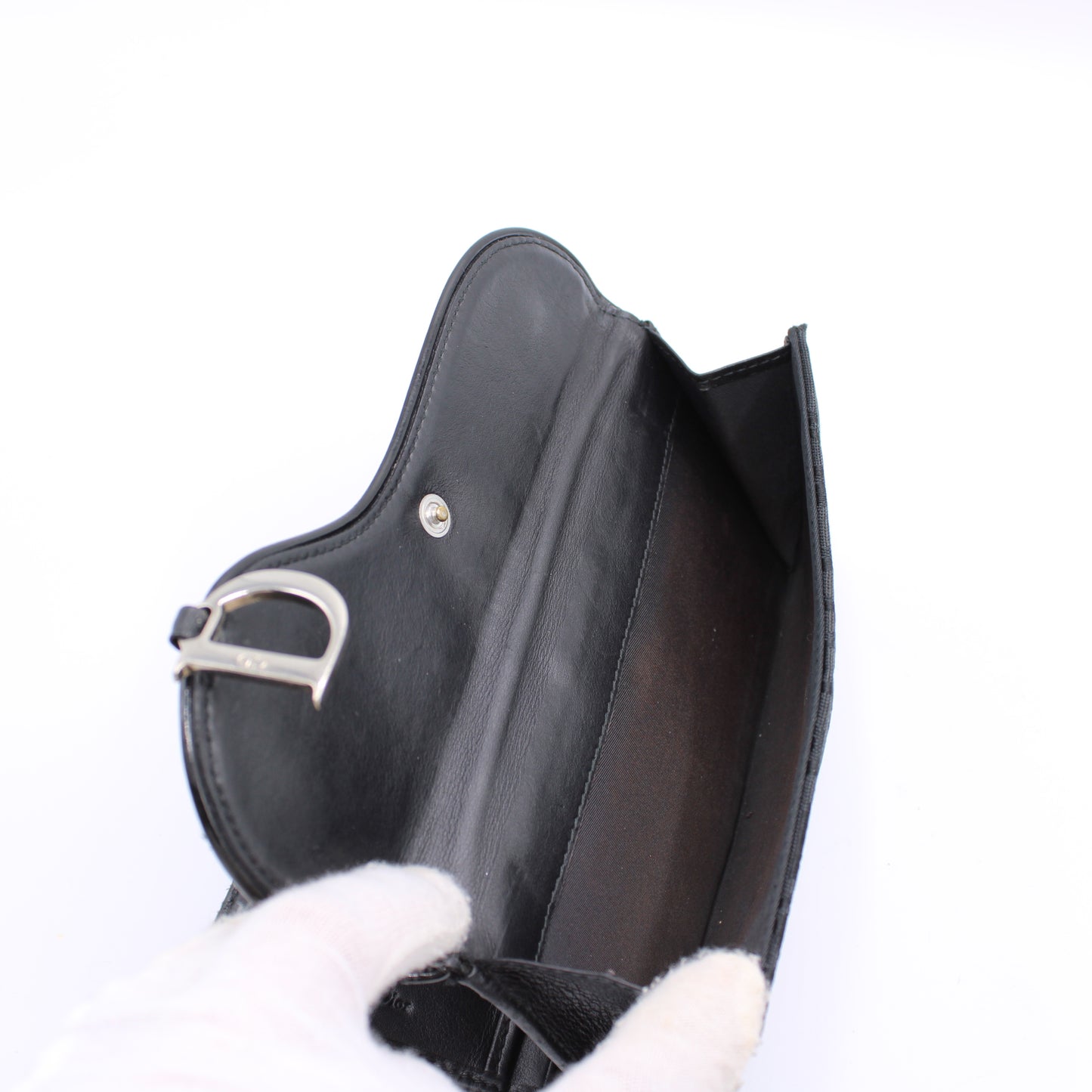 Christian Dior Saddle Black Continental Wallet