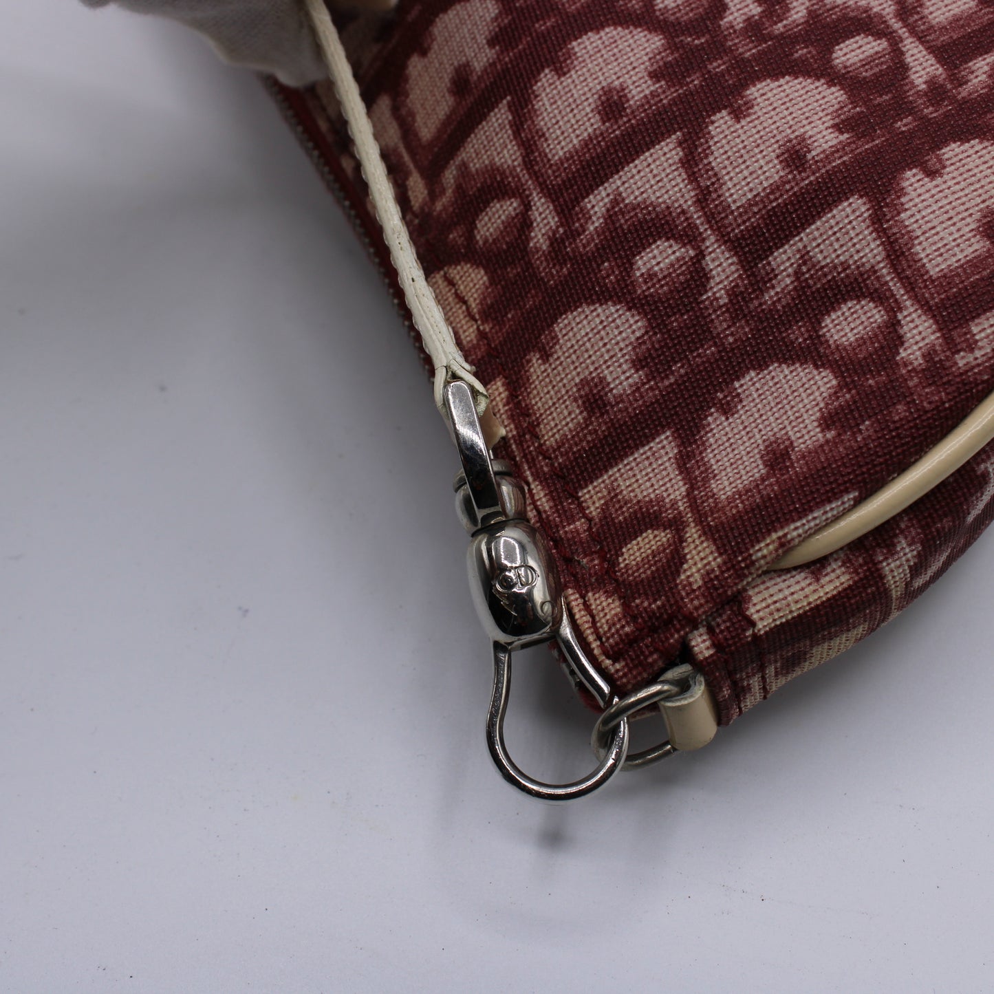 Christian Dior Diorissimo Burgundy Trotter Saddle Pouch Bag Vintage