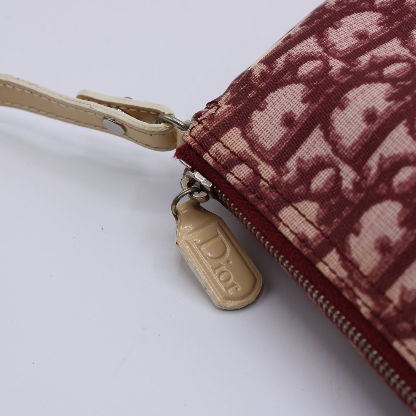 Christian Dior Diorissimo Burgundy Trotter Saddle Pouch Bag Vintage