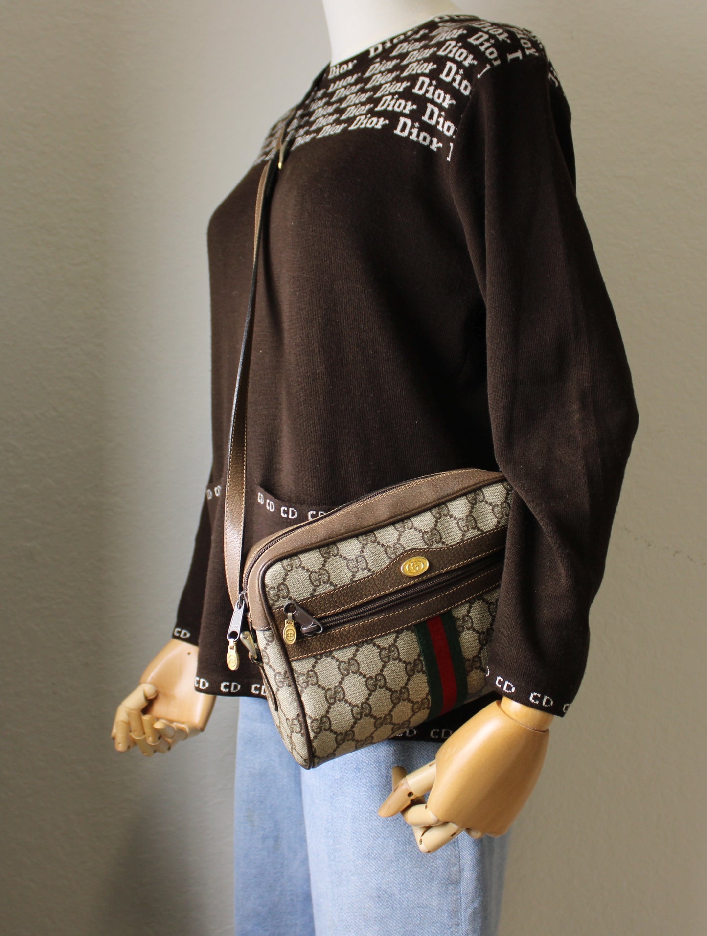 Gucci Ophidia GG Supreme Canvas Crossbody Bag Vintage