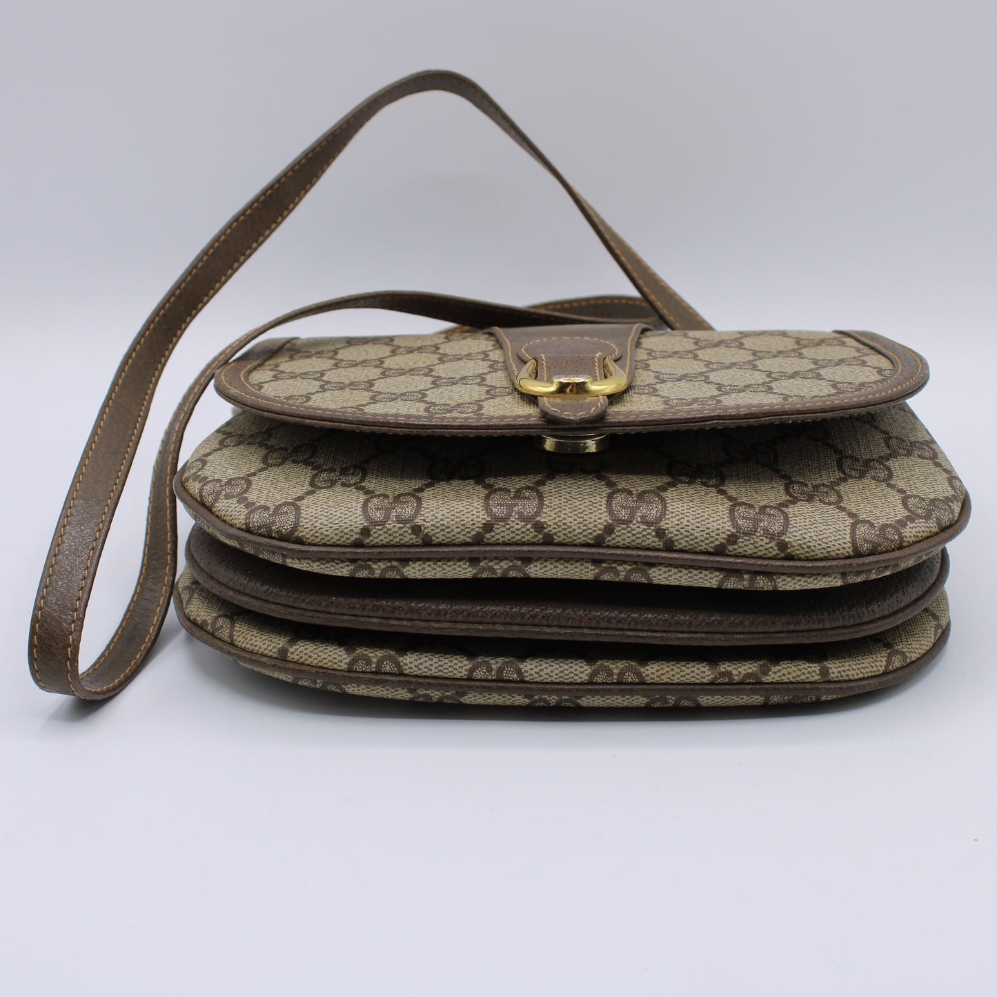Gucci Ophidia Beige GG Canvas Crossbody Bag Vintage