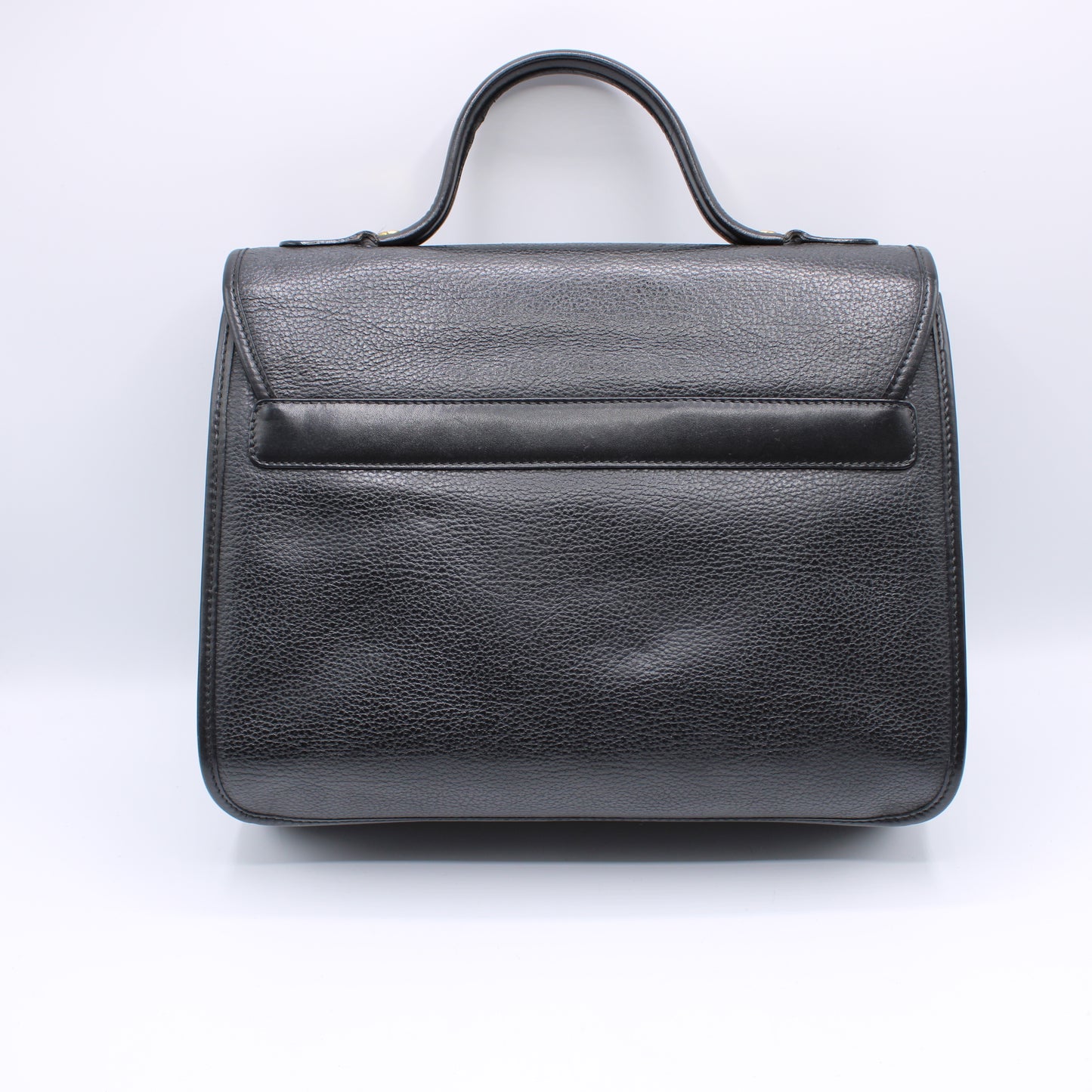 Gucci Black Leather Top Handle Bag Vintage