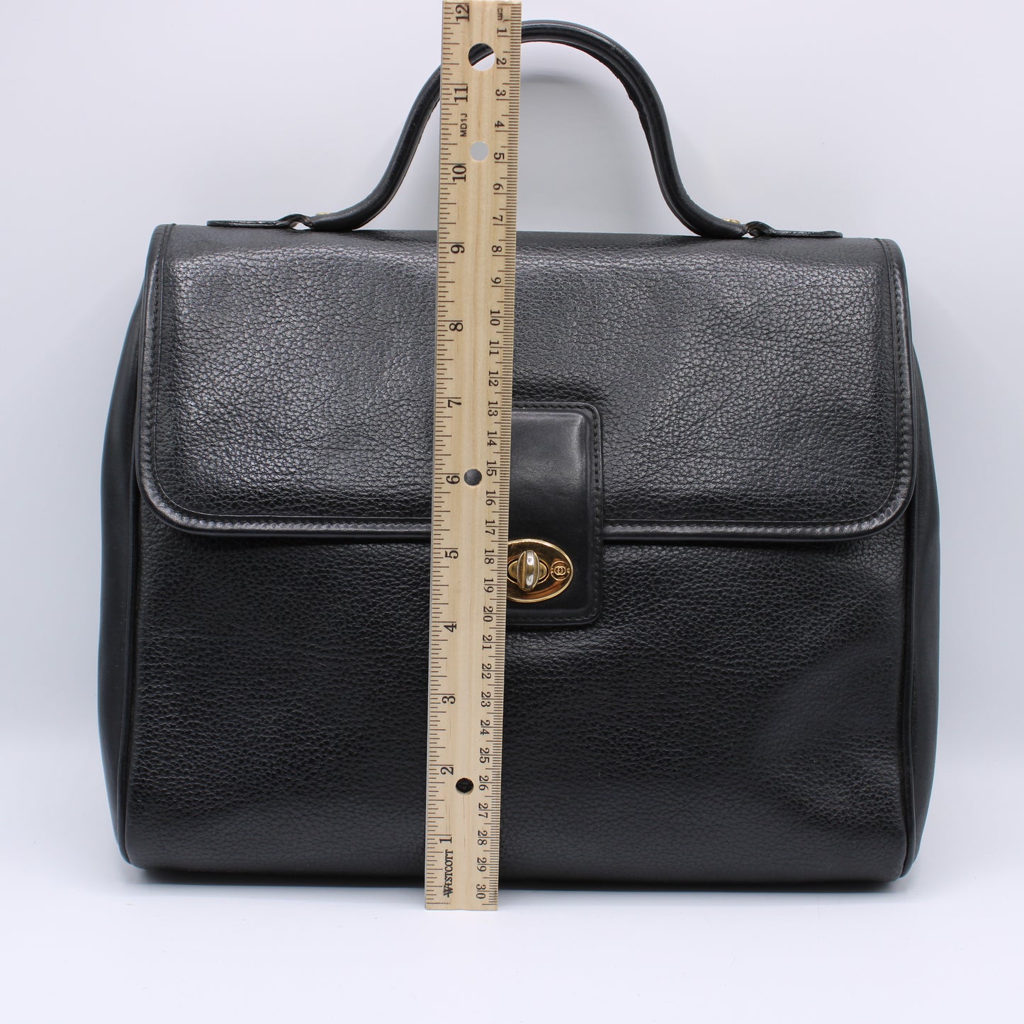 Gucci Black Leather Top Handle Bag Vintage