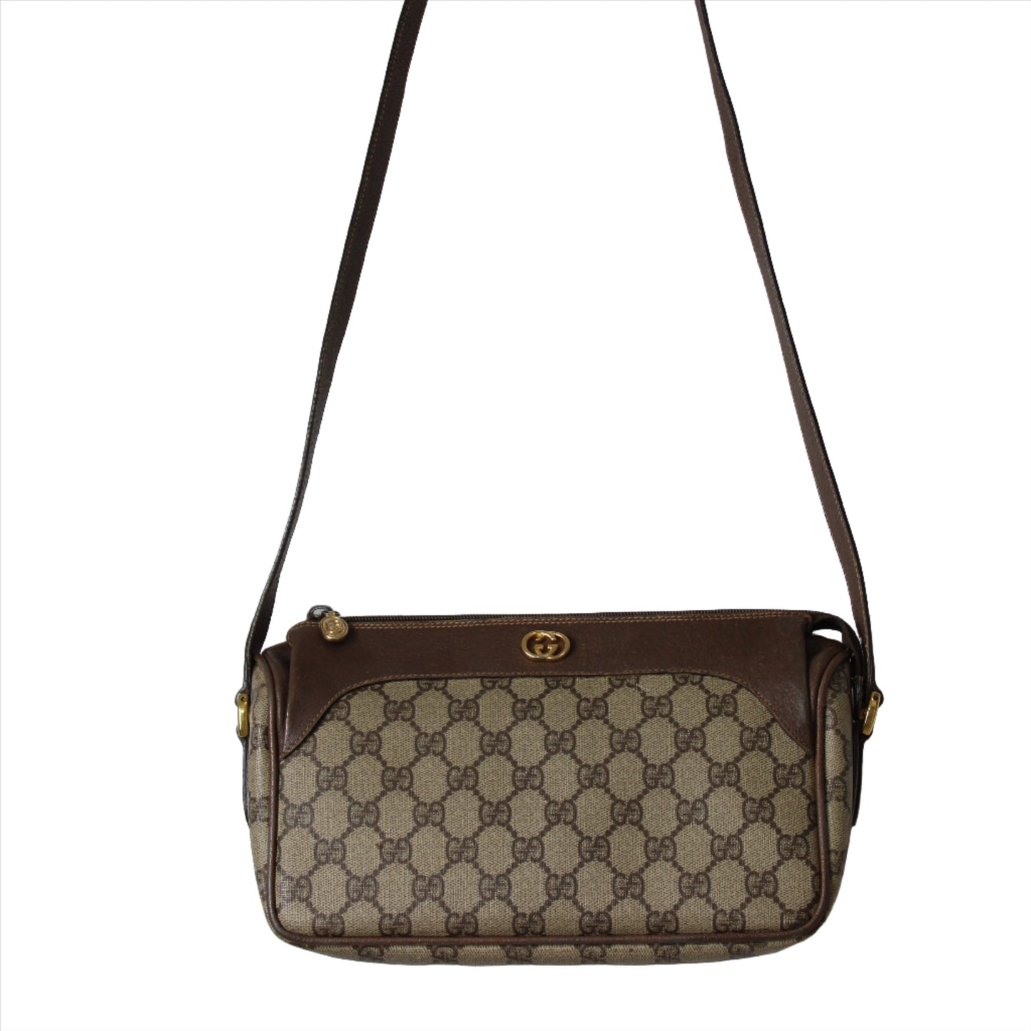 Gucci Petite Brown GG Supreme Monogram Crossbody Bag