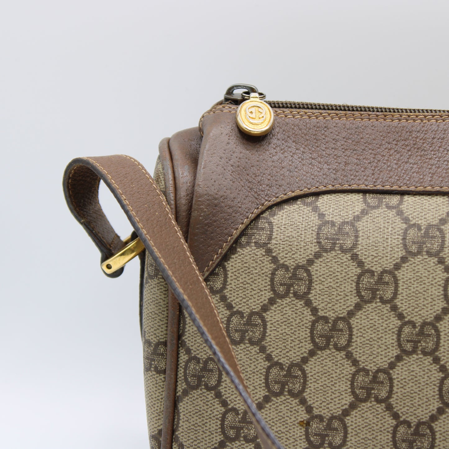 Gucci Petite Brown GG Supreme Monogram Crossbody Bag