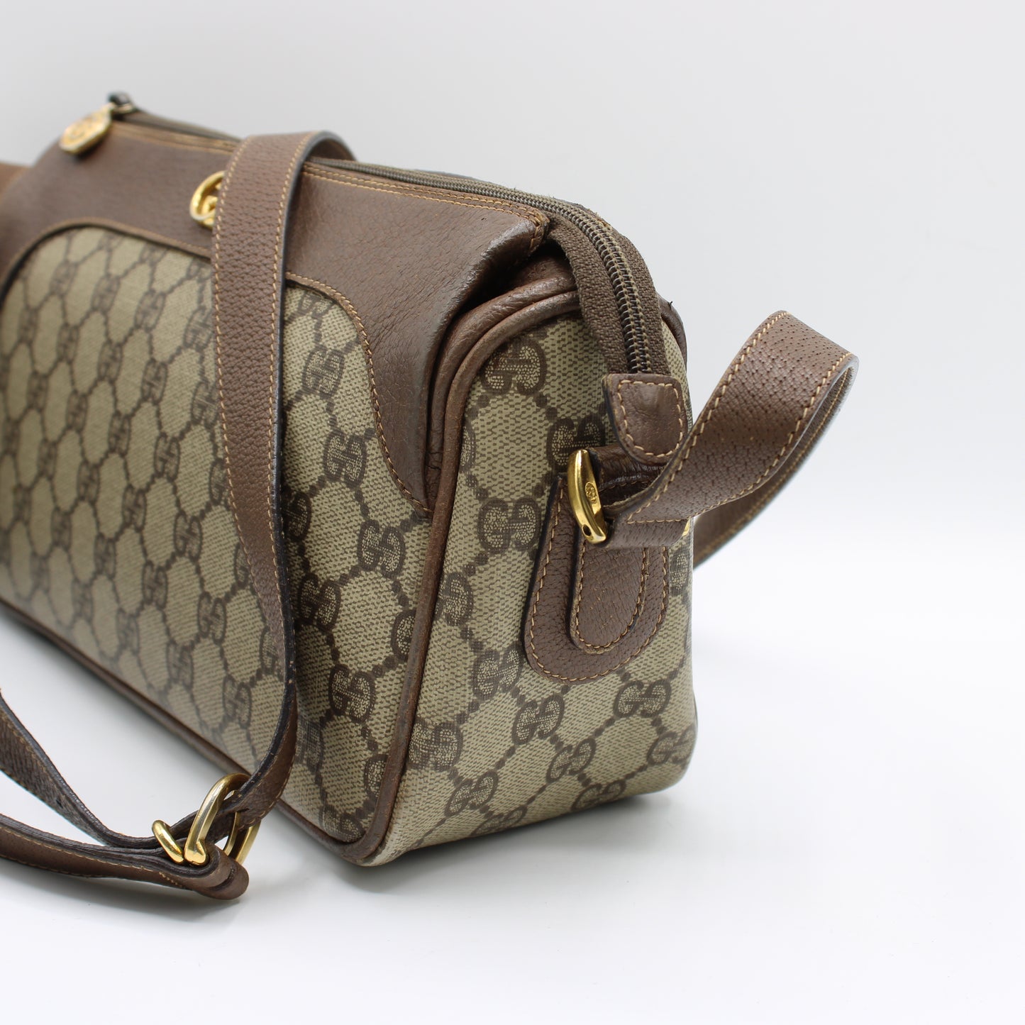 Gucci Petite Brown GG Supreme Monogram Crossbody Bag