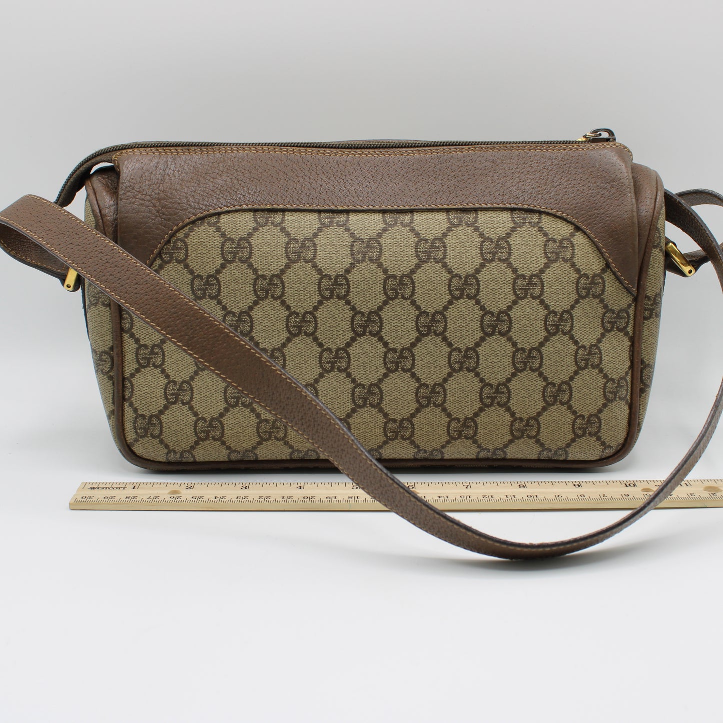 Gucci Petite Brown GG Supreme Monogram Crossbody Bag